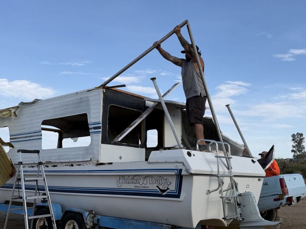 Yukon Delta cabin work underway